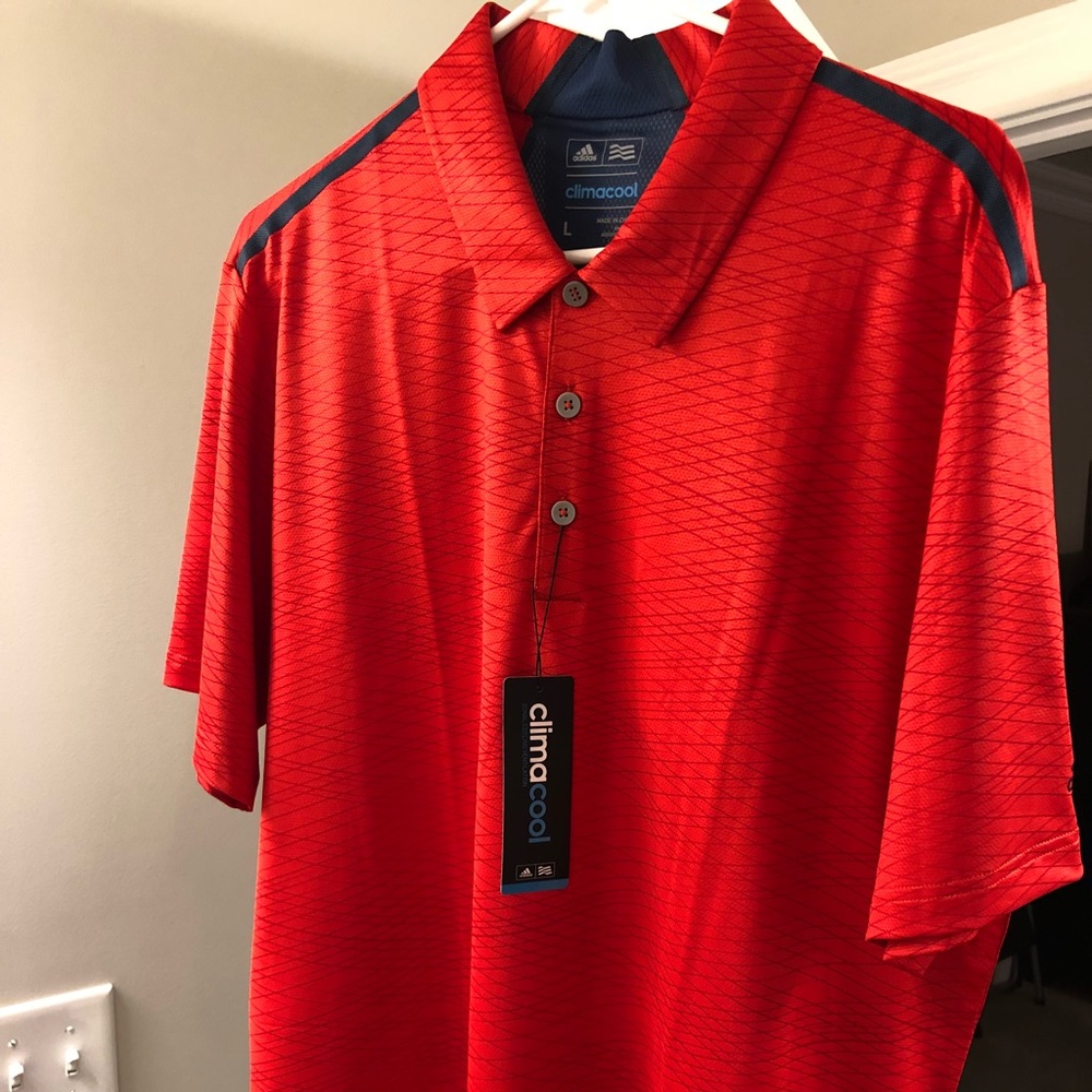 Adidas ClimaCool golf shirt New L really cool!